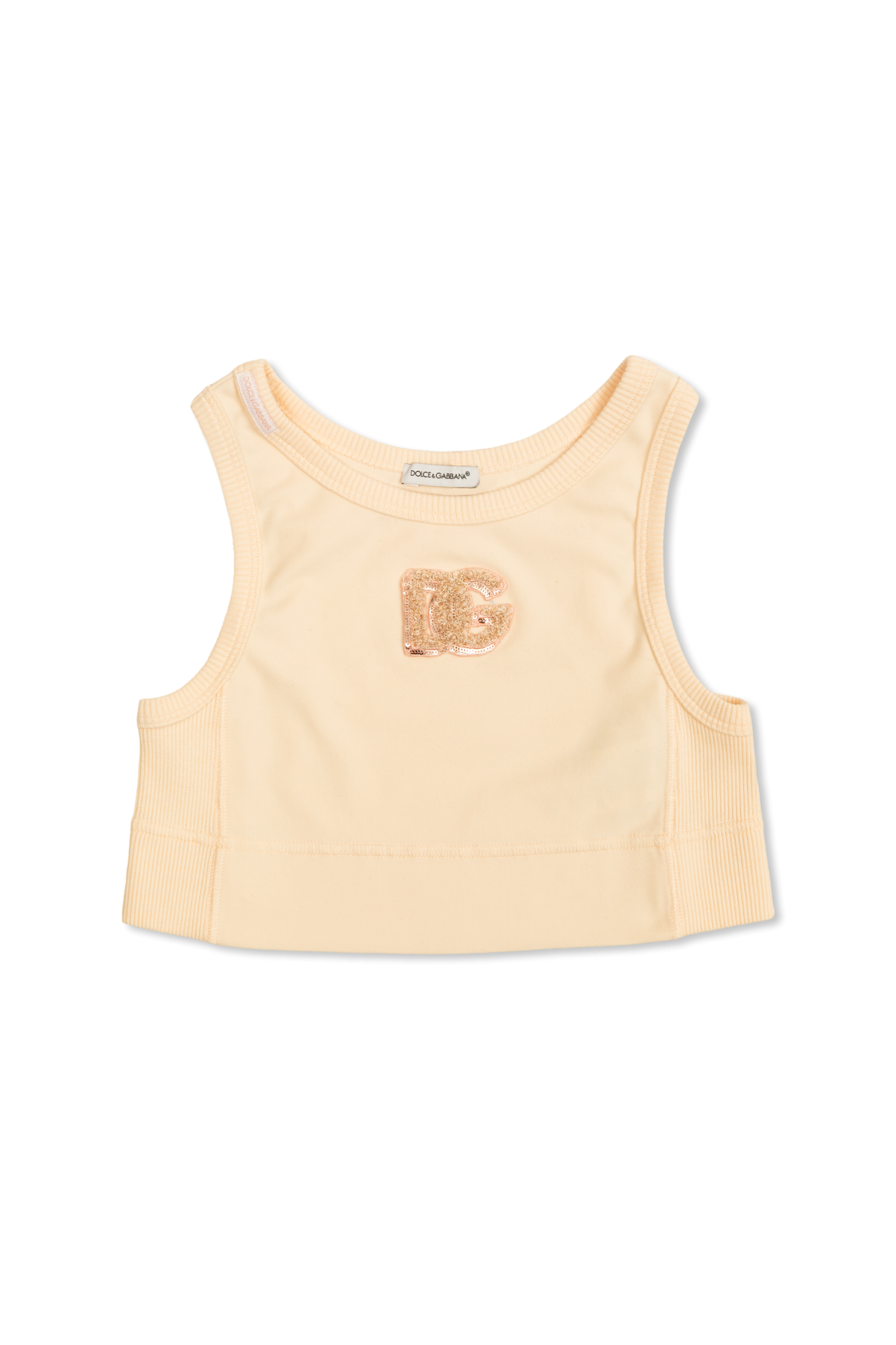 黄色好きさんラグジュアリーセット DOLCE&GABBANA ビジューTシャツ Dolce & Gabbana Kids Top with application | Kids's Girls